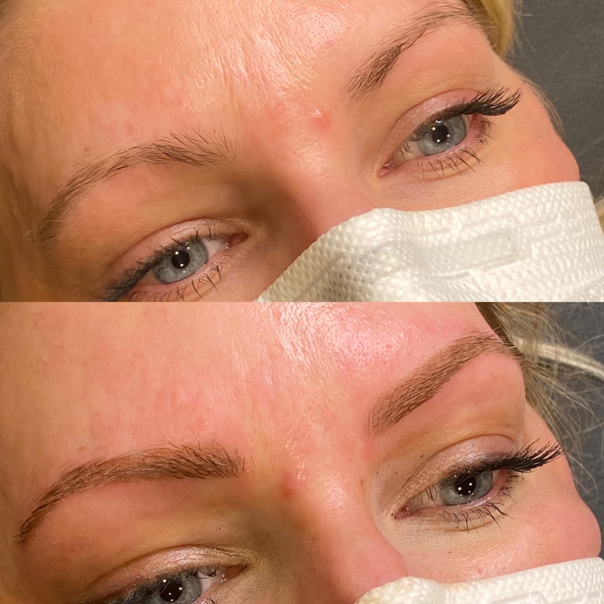 photo of eyebrows with powder brows